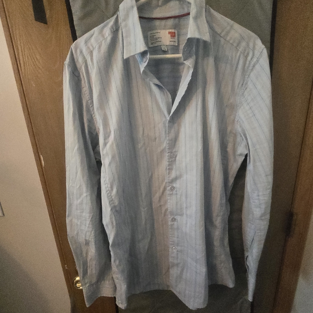 Men's Blue Striped Shirt